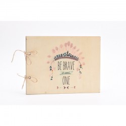 Ξύλινο βιβλίο ευχών Be Brave